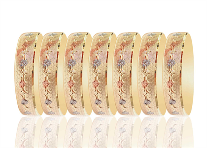 15MM Three Tone Plated Bangles